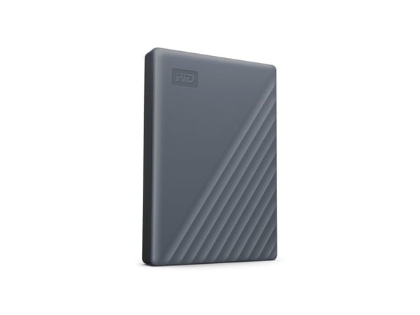 WD My Passport WDBWML0020BGY - Harddisk - kryptert - 2 TB - ekstern (bærbar) - USB 3.2 Gen 1 (USB-C kontakt) - 256-bit AES - silikongrå