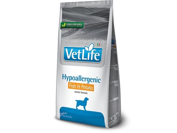 Farmina Pet Food Vet Life Hypoallergenic, Vuxen, Alla raser, Fisk, Potatis, 12 kg