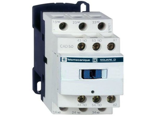 Schneider Electric TeSys D control relay, Musta, Valkoinen, 230 V, 50 - 60 Hz, 10 A, 45 x 84 x 77 mm, -40 - 60 °C