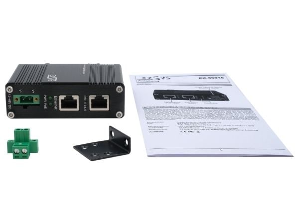 PoE++ Gigabit-injektor 95W DC-inngang +12V til +48V