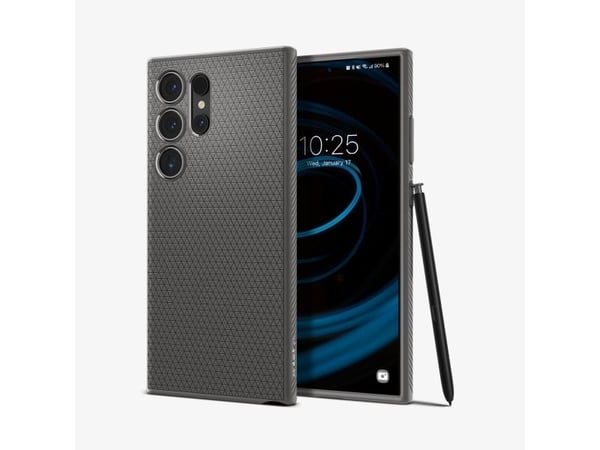 Spigen Liquid Air - Baksidesskydd för mobiltelefon - termoplastisk polyuretan (TPU) - granitgrå - för Samsung Galaxy S24 Ultra