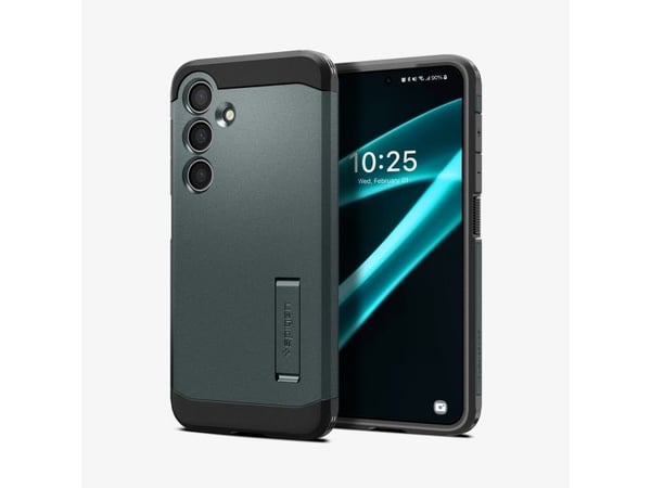 Spigen Tough Armor, Suojus, Samsung, Galaxy S24 Plus, 17 cm (6.7"), musta, Vihreä