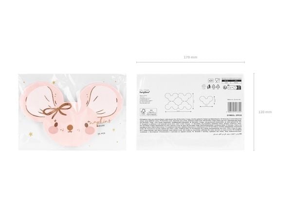 PartyDeco SPK26, Rosa, Papir, Bilde, 310 mm, 260 mm, 16 cm