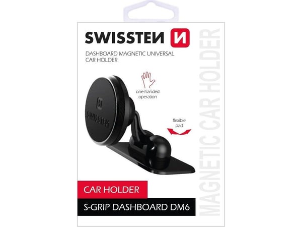 Swissten PDPSW211H, Matkapuhelin/älypuhelin, Aktiivinen teline, Auto, Musta