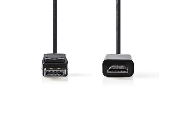 Nedis CCGB37100BK20, 2 m, DisplayPort, HDMI tyyppi A (standardi), uros, uros, suora