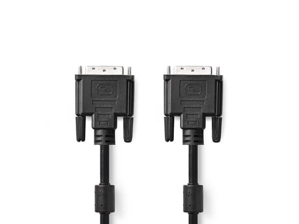 Nedis CCGB32000BK30, 3 m, DVI-D, DVI-D, Hankjønn, Hankjønn, Sort