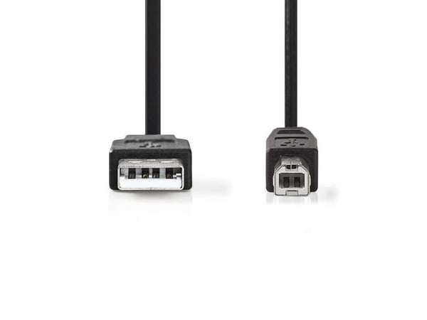 Nedis - USB-kabel - USB (hann) til USB-type B (hann) - USB 2.0 - 2 m - svart