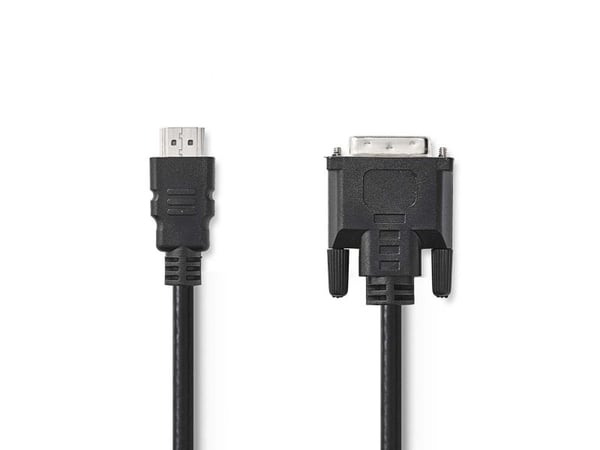 Nedis - Adapterkabel - HDMI hann til DVI-D hann - 2 m - svart - rund