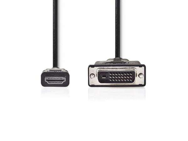 Nedis - Adapterkabel - HDMI hann til DVI-D hann - 2 m - svart - rund