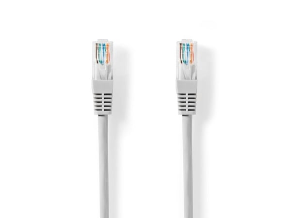 Nedis - Nettverkskabel - RJ-45 (hann) til RJ-45 (hann) - 100 m - UTP - CAT 5e - formstøpt, rund - grå