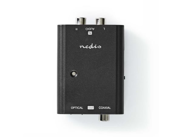 Nedis ACON2508BK, USB A-tyyppi, 5 V, 57 mm, 50,5 mm, 23 mm, 44 g