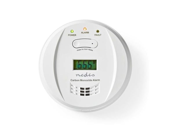 Nedis DTCTCO40WT, Karbonmonoksid (CO), Hjem, Trådløs, 85 dB, Akrylnitrilbutadienstyren, Overflatemontert