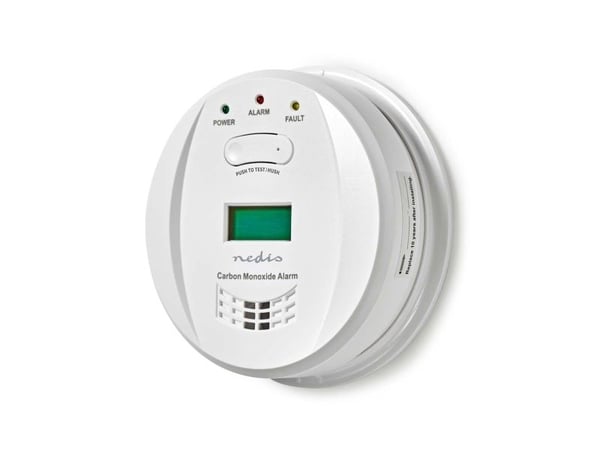 Nedis DTCTCO40WT, Karbonmonoksid (CO), Hjem, Trådløs, 85 dB, Akrylnitrilbutadienstyren, Overflatemontert
