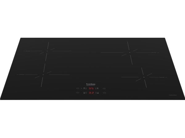 Beko HII64400SMT, Sort, Innebygget, 60 cm, Sonebasert induksjon, Glass, 4 zone(s)