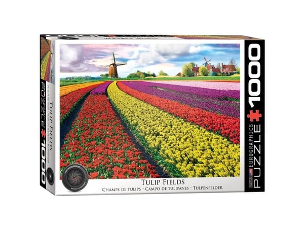 Palapeli Tulip Fields Alankomaat - 1000 palaa, 48*68cm