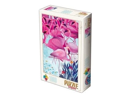 Puslespill 1000 brikker Andrea Kurti - Flamingos