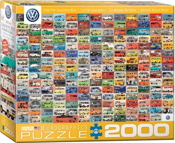 Puslespil The VW Groovy Bus - 2000 brikker, 97x68cm