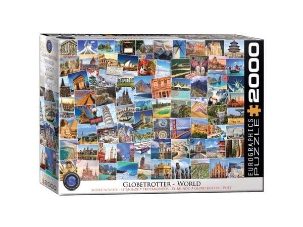 Palapeli Globetrotter World - 2000 palaa, 97x68cm