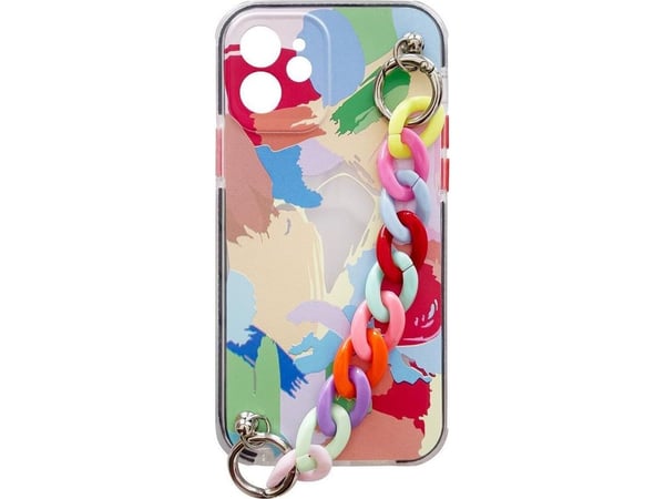 Color Chain Case gel fleksibelt elastisk etui med kjedeanheng til Samsung Galaxy A32 5G - multicolor (4)