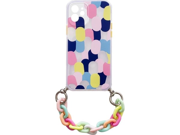 Color Chain Case gel fleksibel elastisk deksel med kjettinganheng til Samsung Galaxy S20 FE 5G - flerfarget (1)