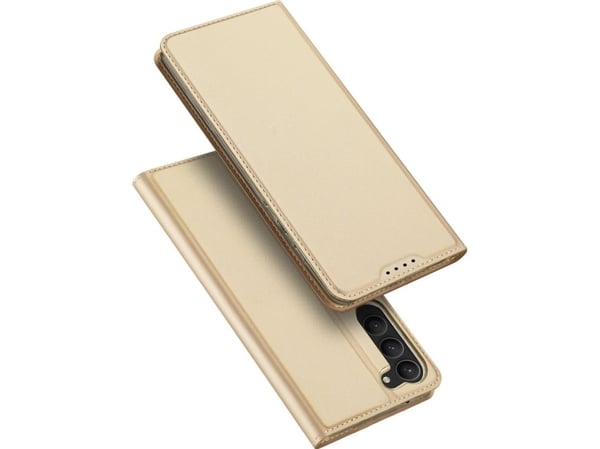 Dux Ducis Skin Pro-deksel til Samsung Galaxy S23-deksel med lommebokstativ gull