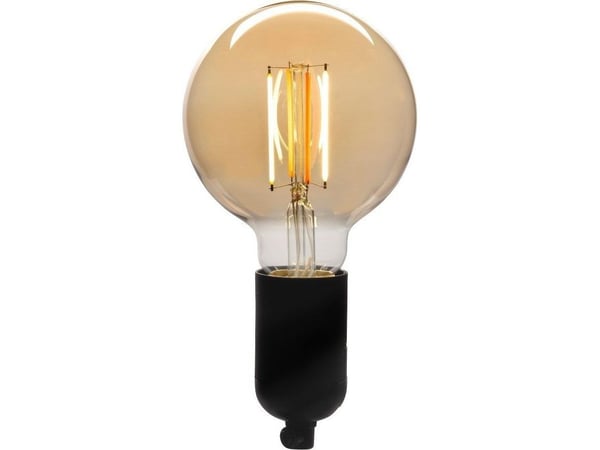 DENVER LBF-404 - LED-filamentlyspære - form: G95 - E27 - 4.9 W - hvitt lys - 1800-2700 K