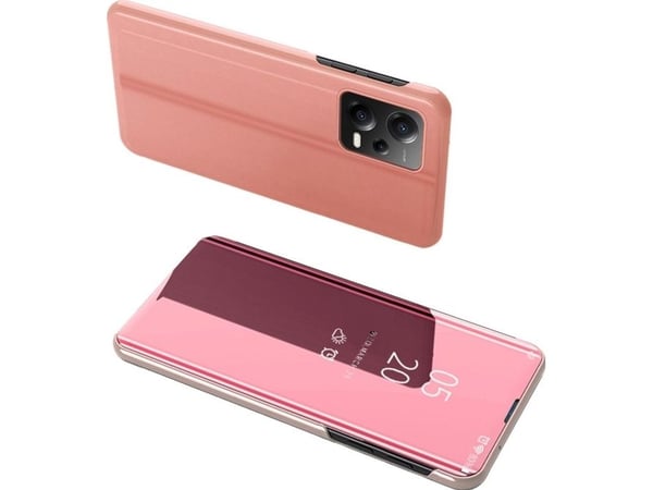 Clear View-deksel til Xiaomi Redmi Note 12 5G / Poco X5 5G flipdeksel - rosa Clear View-deksel til Xiaomi Redmi Note 12 5G / Poco X5 5G flipdeksel - rosa