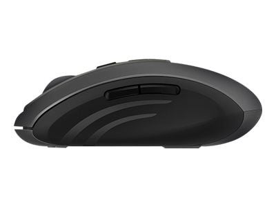 Rapoo MT350 - Mus - optisk - 6 knapper - trådløs - 2.4 GHz, Bluetooth 3.0, Bluetooth 4.0 - USB trådløs mottaker - svart