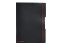 Herlitz my.book flex - Muistiinpanovihko - A4 - 80 ark / 160 sider - hvidt papir - Lineatur 28, Lineatur 27 - sort omslag - polypropylen (PP)