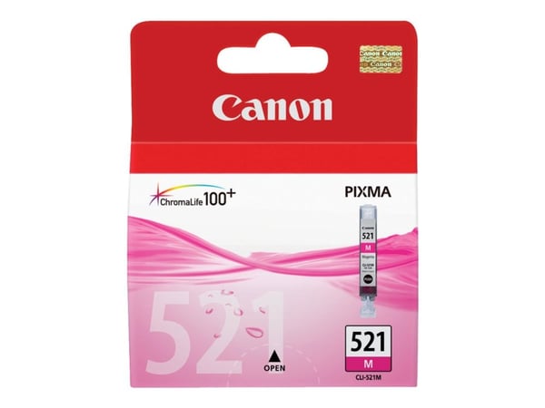 Canon CLI-521 M, Magenta, Väriainepohjainen muste, 1 kpl
