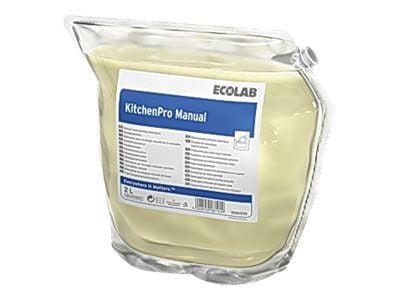 ECOLAB KitchenPro Manual - Vaskemiddel - væske - plastpung - 2 L - profesjonell - konsentrert (en pakke 2)