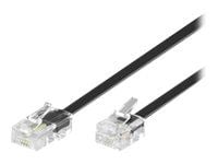 MicroConnect Modular - Nätverkskabel - RJ-11 (hane) till RJ-45 (hane) - 10 m - svart