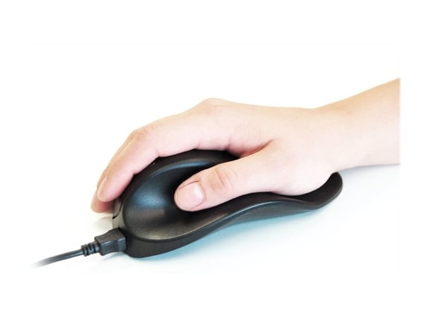 Bakker Elkhuizen Hippus Medium - Mus - høyrehendt - 2 knapper - kablet - USB - svart