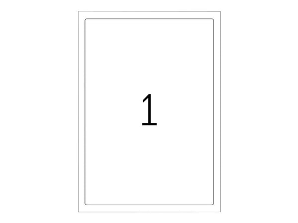 HERMA Special - Självhäftande - vit - 190 x 275 mm 25 stk (25 ark x 1) papper