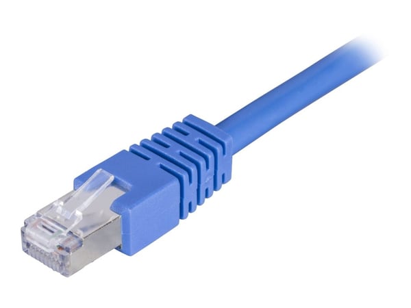 DELTACO - Koblingskabel - RJ-45 (hann) til RJ-45 (hann) - 1 m - FTP - CAT 6 - blå