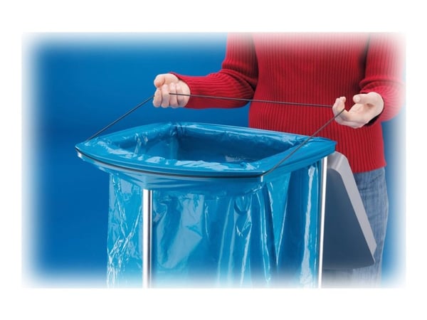 Hailo ProfiLine WS 120 0912-110 - Søppelbøttestativ - flipp-lokk - aluminium, plast