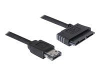 Delock Power Over eSATA cable - Power Over eSATA-kabel - Micro SATA (hunn) til 11 pin USB/eSATA (5 V) (hann) - 1 m