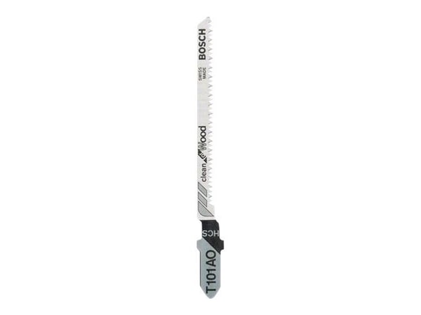 Bosch clean for Wood T 101 AO - Sagblad - for bløtt tre, kryssfinér, laminerte paneler - 5 deler - lengde: 83 mm