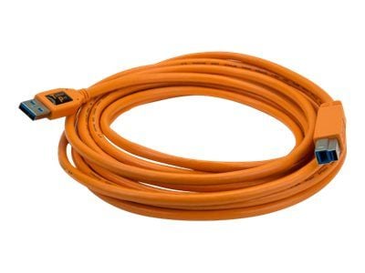 Tether Tools CU5460ORG, 4,6 m, USB A, USB B, USB 3.2 Gen 1 (3.1 Gen 1), 5000 Mbit/s, Oranssi