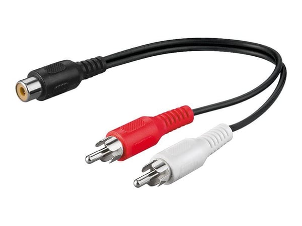 goobay AVK 108-0020 - Lydsplitter - RCA x 2 hann til RCA hunn - 20 cm