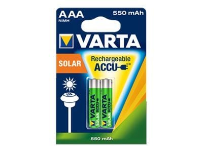 Varta Solar - Batteri 2 x AAA - NiMH - (oppladbart) - 550 mAh