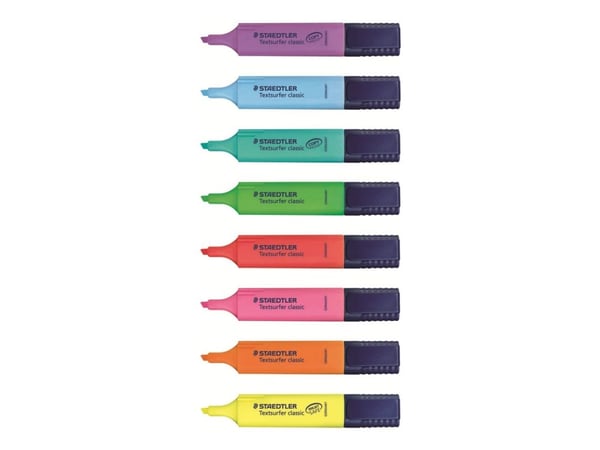 Tekstmarker Staedtler Textsurfer Classic 364 med 8 stk. ass. farver