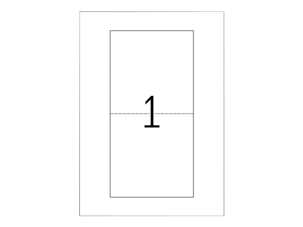 HERMA Special - Kraftig hvitt - 121 x 242 mm 25 ark CD-etiketter / innleggsdeler