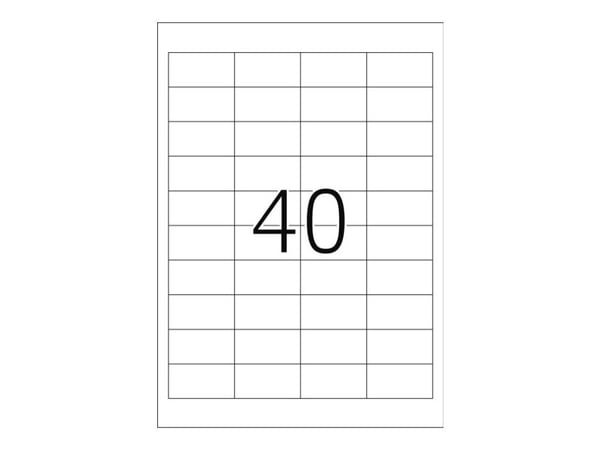 HERMA Premium - Selvklebende - hvit - 48,5 x 25,4 mm 1000 etikett(er) (25 ark x 40) permanente etiketter
