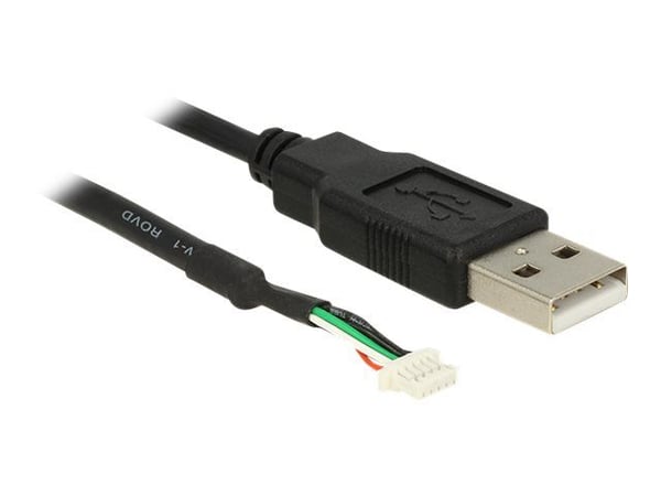Delock camera plug V1.9 - Intern-til-ekstern USB-adapter - 5-pins terminalblokk (P) til USB (hann) - 1.5 m - svart - for P/N: 96366, 96381
