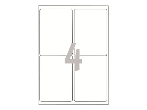 Avery Zweckform L4733REV-25, White, Rounded rectangle, Removable, DIN A4, Universal, Paper