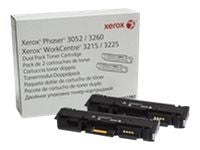 Xerox - 2-pack - svart - original - tonerpatron - for Phaser 3052, 3260; WorkCentre 3215, 3225