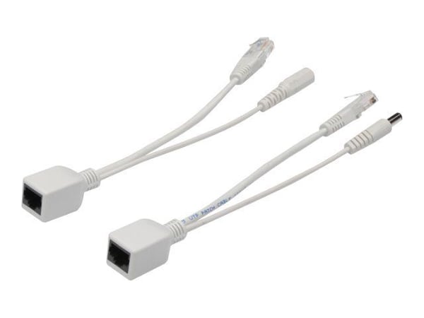 DIGITUS Passive PoE cable kit DN-95001 - Strøm over Ethernet (PoE) kabelsett - DC-jakk 5,5 mm - CAT 5e
