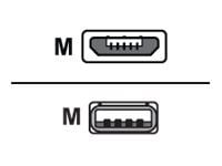 Sharkoon - USB-kabel - Micro-USB type B (hann) til USB (hann) - USB 2.0 - 0.5 m - svart
