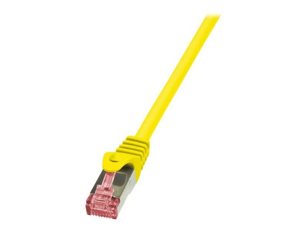 LogiLink PrimeLine - Koblingskabel - RJ-45 (hann) til RJ-45 (hann) - SFTP, PiMF - CAT 6 - med støvel, halogenfri, uten hindringer - gul